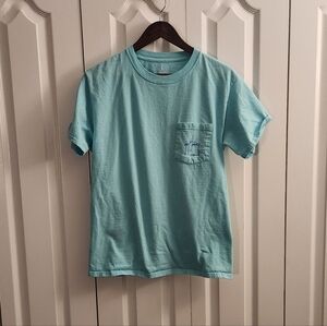 Aqua Blue Guy Harvey Orignal Pocket T-Shirt Size M